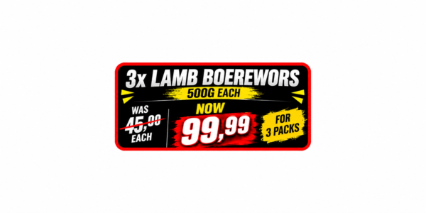3 x Packs Lamb Boerewors
