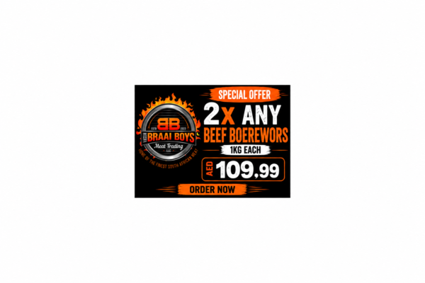 2 x 1Kg Beef Boerewors